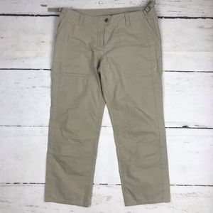 Theory Cargo Pants Size 8 Straight Leg Zip Up Tan
